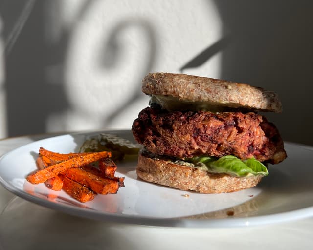 Tofu Beet Burger